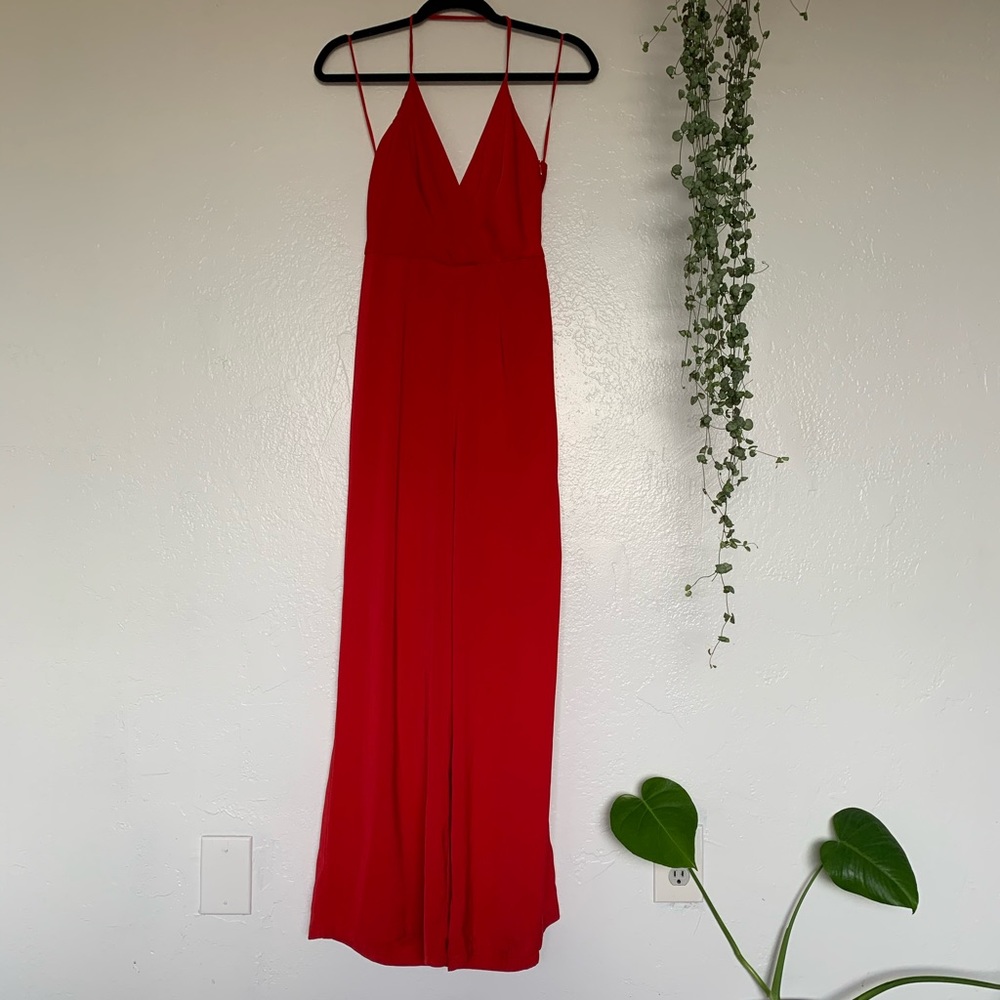 Urban outfitters halter surplice jumpsuit